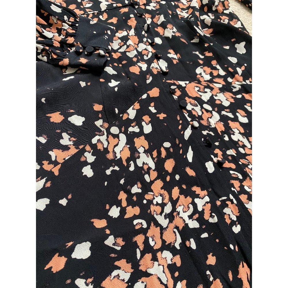 Whistles Mottled Animal Button Dress Size 6 - Picture 8 of 10